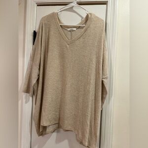 Cherish Tan V-Neck Sweater